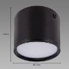 Obrazek Plafon rolen LED 3W BLACK 03779