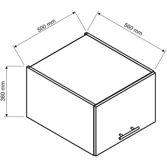 Obrazek Szafka Kuchenna Zoya W50okgr / 560 Biały Groszek/Biały