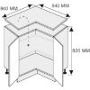 Obrazek Szafka kuchenna Essen grey D12/90 