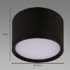 Obrazek Plafon rolen LED 7W BLACK 03780