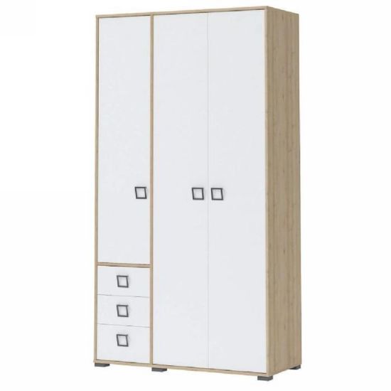 Obrazek Szafa 3D3S Kiki P33-BK/KI-15 beech/white