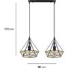 Obrazek Lampa Piramida 8803/2 black LW2