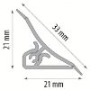 Obrazek Listwa przyblatowa 3m 20x20 – marmur ciemny LWS-013