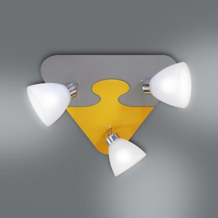 Lampa Puzel K3P-8 żółty/szary PL3