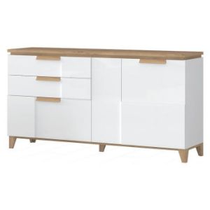 Obrazek Komoda Brio K23 pacific walnut/crystal white