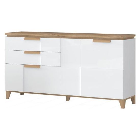 Obrazek Komoda Brio K23 pacific walnut/crystal white