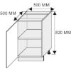 Obrazek  Szafka kuchenna Essen grey D1D/50