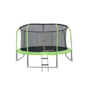 Obrazek Trampolina Comfort z drabinką 427cm zielona 