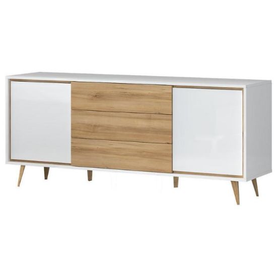 Obrazek Komoda VidaK23 pacific walnut/crystal white