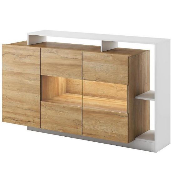 Obrazek Komoda Alva grande oak/biały mat