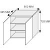 Obrazek Szafka kuchenna Essen grey W3/8