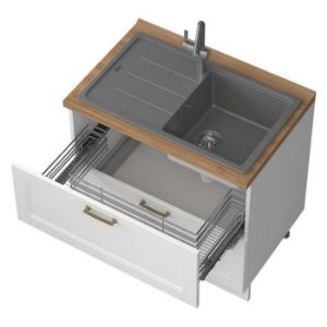 Obrazek Szafka Kuchenna Tara R-90-2mz/4 White Mat