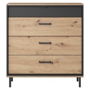 Obrazek Komoda Nest D4S dąb artisan/antracyt