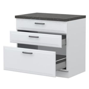 Obrazek Szafka kuchenna Evia r-90-3mbox/4 pearl grey mat