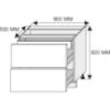 Obrazek Szafka kuchenna Essen grey D2E/90/1E 