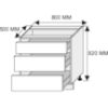 Obrazek  Szafka kuchenna Essen grey D3E/80 