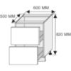 Obrazek  Szafka kuchenna D2E/60 Quantum vanilla mat/lava 