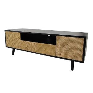 Obrazek Szafka RTV Vermont 140x46x47 black/wood