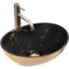 Obrazek  Umywalka nablatowa Sofia In Black Marble/Gold 