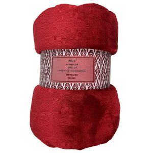 Obrazek  Koc Nest Super Soft bordo 200x220 Merkury Home 