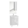 Obrazek Zestaw szafka z umywalką Catania D60 3D1S biały z lustrem i oświetleniem