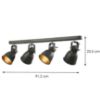 Obrazek  Lampa 2021152-4 DARK GREY E27 LS4 