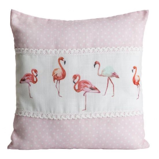 Obrazek Poszewka Flamingo 40x40 różowa 327140 