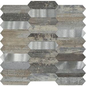 Obrazek Panel dekoracyjny samoprzylepny Mood Wood Silver 