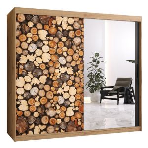 Obrazek Szafa Country 2 200 dąb artisan/lustro