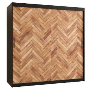 Obrazek Szafa Herringbone 1 180 Czarny/Jodełka