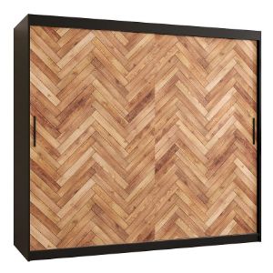 Obrazek Szafa Herringbone 1 200 Czarny/Jodełka