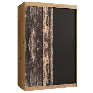 Obrazek Szafa Rustic 120 dąb artisan/czarny