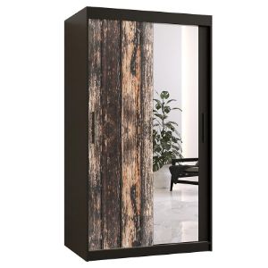 Obrazek Szafa Rustic II 100 czarny/lustro