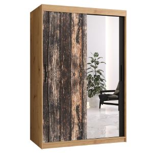 Obrazek Szafa Rustic II 120 dąb artisan/lustro