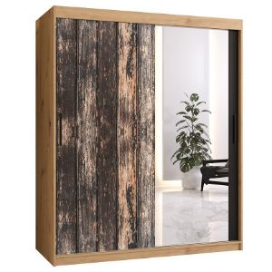 Obrazek Szafa Rustic II 150 dąb artisan/lustro