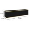 Obrazek Szafka RTV Oro 135 MDF czarny