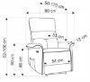 Obrazek Fotel z funkcją elektrycznego rozkładania Semi popielaty