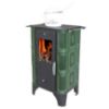 Obrazek Piec stalowo-kaflowy Bellino Grassgreen 6 kW