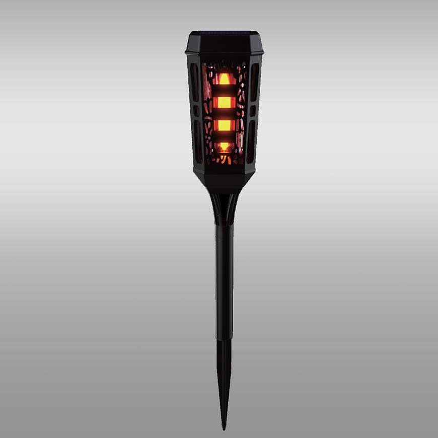 Lampa solarna 46810 Flame ażurowa Black