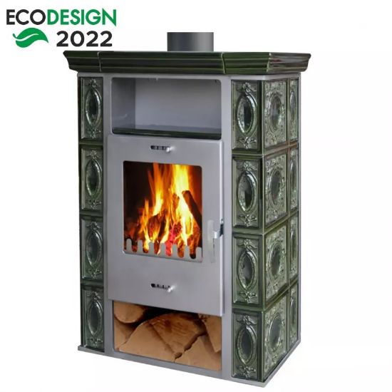 Obrazek Piec stalowo-kaflowy Weimar II olive-green 7 kw