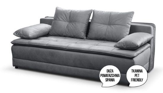 Obrazek Sofa z funkcją spania Diori Lux popielaty