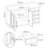 Obrazek Komoda Sosnowa KD59 125x76x42