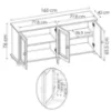 Obrazek Komoda Sosnowa KD70 165x76x42