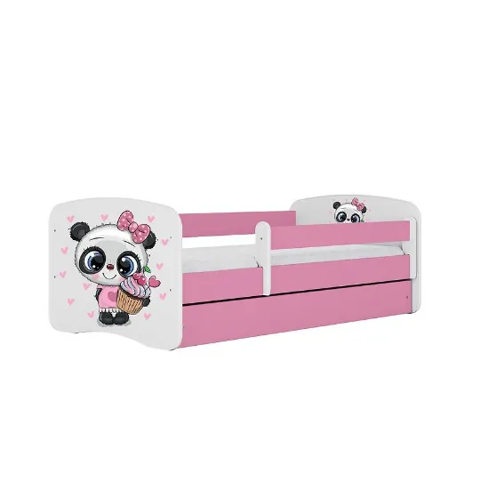 Obrazek Łóżko Dziecięce Babydreams+Sz+M Różowe 70x140 Panda