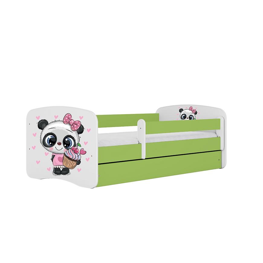 Łóżko Dziecięce Babydreams+Sz+M Zielone 70x140 Panda