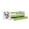 Obrazek Łóżko Dziecięce Babydreams+Sz+M Zielone 70x140 Panda