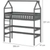 Obrazek Łóżko Piętrowe Domek Otylia 90x200 graphite