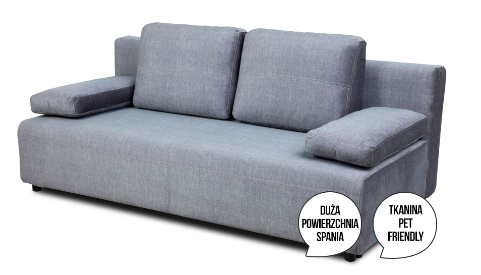 Sofa rozkładana Hato popiel